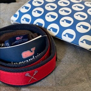Boys Vineyard Vines lacrosse sticks belt Sz 30